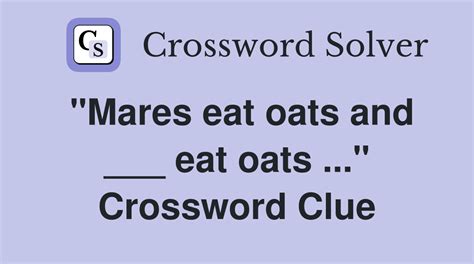 oats holder crossword clue